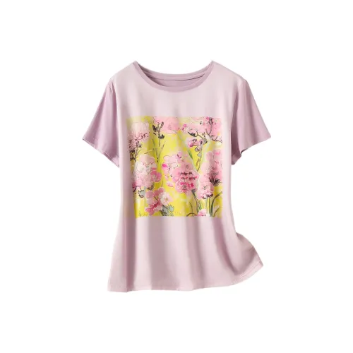 JINJU Фиолетовые Женские T-рубашки