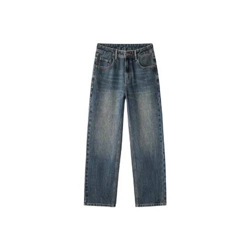 FAIRWHALE Blue Unisex Jeans