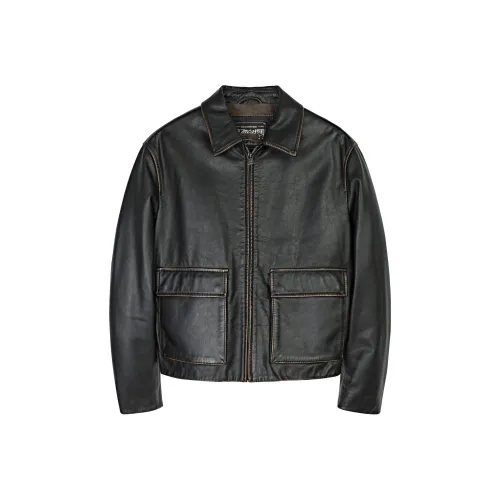 MCS Темный кофейный W8 Женские кожаные куртки