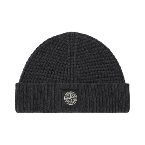 STONE ISLAND Хлопок Шапки-бини Унисекс Угольный Серый