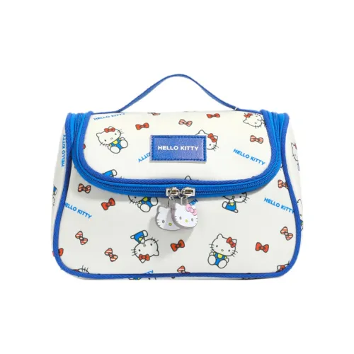 Sanrio Hello Kitty Холст Путешествие Сумка для хранения Женская Синие Белые С принтом по всей поверхности