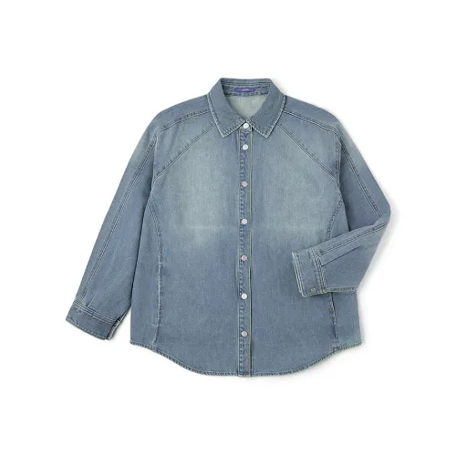 Lee Светло-синие Женские Рубашки