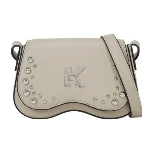 Karl Lagerfeld ПУ (полиуретан) Волокно Сумка через плечо Мини Женская Светло-Серый