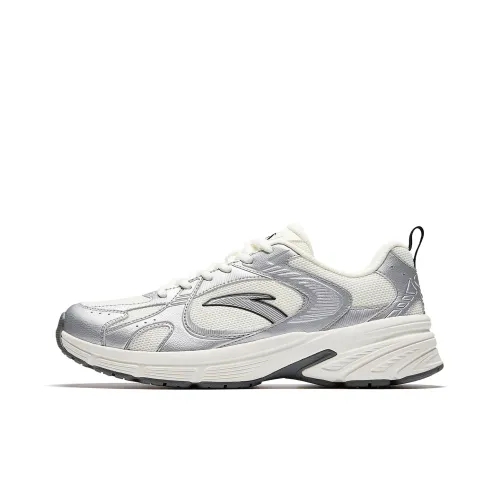 ANTA AT804 Низкий топ Повседневная обувь Мужская Белый Серебряный