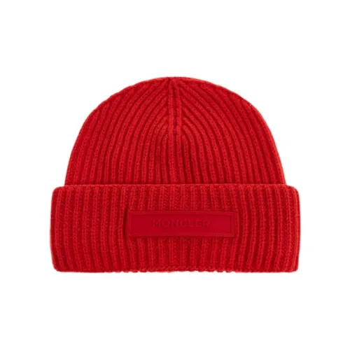 Moncler Шерстяные Шапки Унисекс Красный