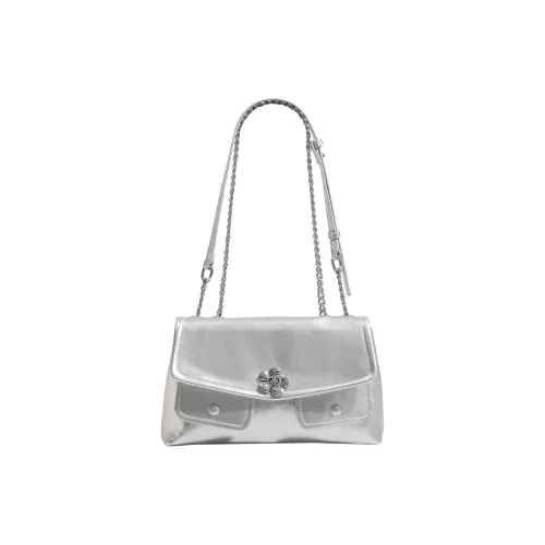 PAYOT Сумка через плечо из синтетической кожи женская черный экрю серебряный