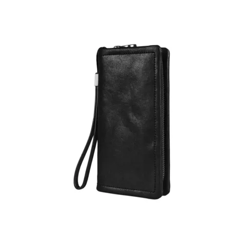 VIHUS Кошелек из полированной коровьей кожи стандартный мужской черный