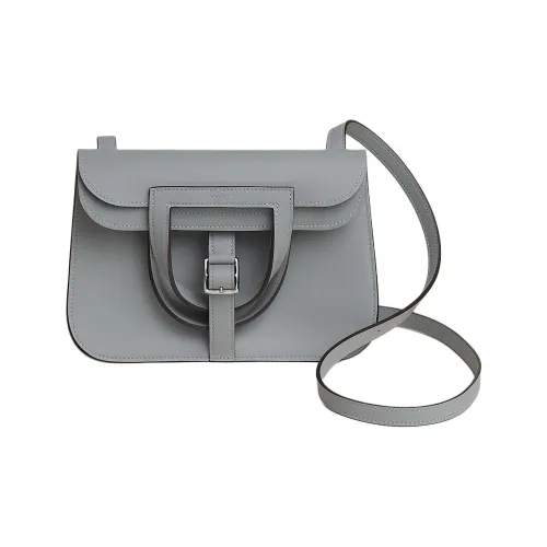 HERMES Halzan Swift Телячья кожа Сумка через плечо Сумка на плечо Мини Женская Туманно-серый