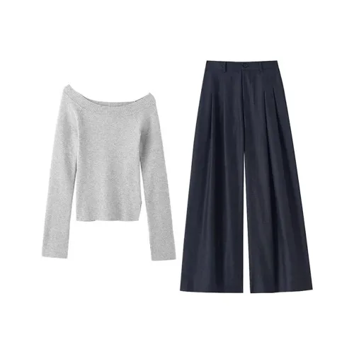 SDN by41 Темно-синий Синий Женские Повседневные Костюмы