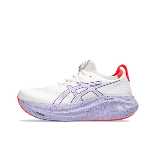 ASICS Гель Nimbus 27 Дышащий FFBLAST+Технология Track Field Соревновательная Беговая Обувь Женская Белая