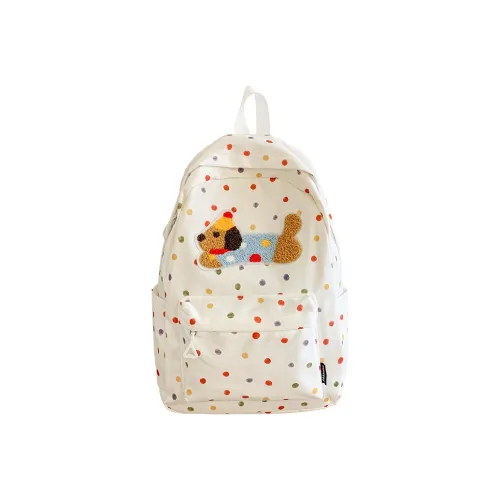 KOUDIXIONG Нейлоновый рюкзак стандартный для подростков с точкой и щенком