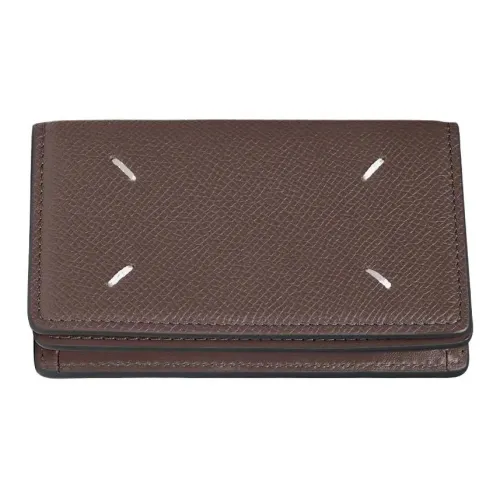 Maison Margiela Держатель для карт из телячьей кожи женский коричневый