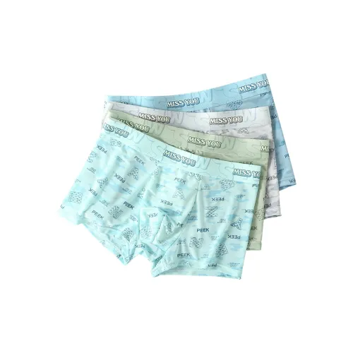 MENGZHAN Мужской Подростки' First Старшая школа Боксеры Дышащий Лето MID Шаговый шов Период развития Мужской