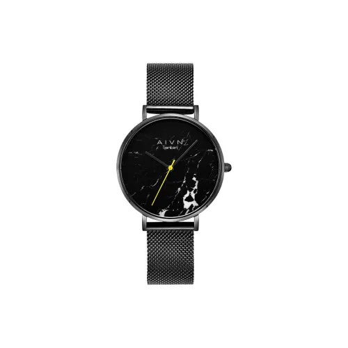 AIVN BENKEN Marble Collection Кварцевый механизм Стальной ремешок Часы Женские Черный циферблат