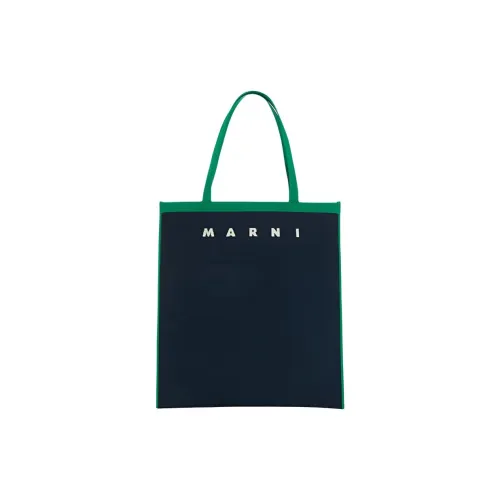 MARNI Ткань Тоут Сумка Сумка для покупок Сумка унисекс темно-синий