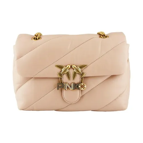 PINKO Sheepskin Pillow Bag Crossbody Bag Large Women's Pink