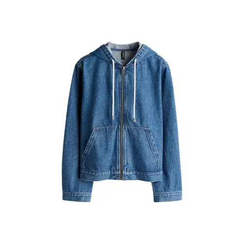 H M Джинсовый Синий Женский Куртки
