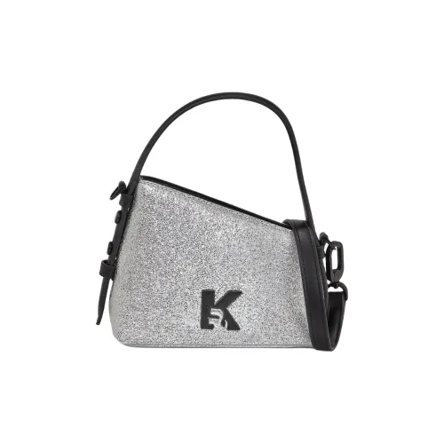 Karl Lagerfeld Полиуретан Сумка Мини Женская Серебряная