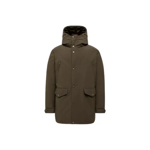 Moncler Темно-зеленый Мужской Пуховик
