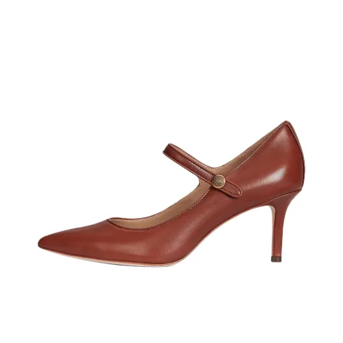 LAUREN RALPH LAUREN Lanette Узкий каблук Туфли Мэри Джейн 7 см Женские Коричневый