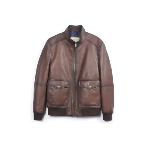MCS Кофе W6 Мужские Кожаные Куртки