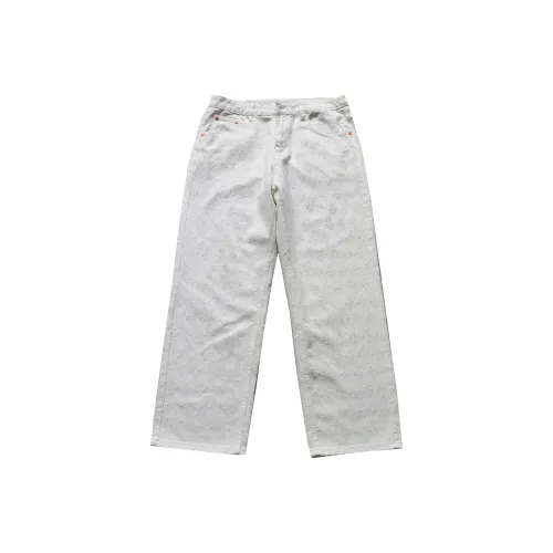 ZHANDASHUAI Белый Унисекс Джинсы