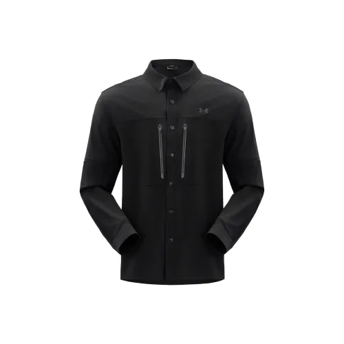 Under Armour SS25 Рубашка Мужская Сумеречный Черный