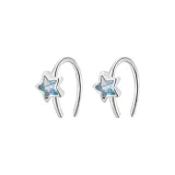 Серьги-кольца "Звезды" 1 пара [Лазурь далёкого неба] eh-4077.ebA