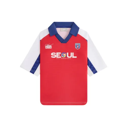 KITH Вишнево-красные Детские Рубашки