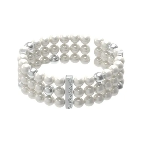 SUN HUNTER Белый покрытие из белого золота медный + искусственный жемчуг эластичный браслет женский