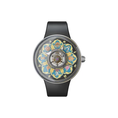 CRONUSART Крест Танка Мандала Ручной Механизм Зажигания Часы Мужские Часы Черный Циферблат