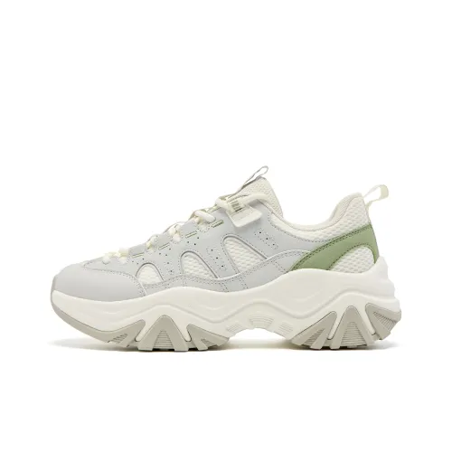 QIAODAN Dry Anti-slip Abrasion-resistant Low Top Casual Women's Ivory Geometric Gray QIAODAN Dry Противоскользящий Устойчивый к истиранию Низкий Топ Повседневный Женский Айвори Геометрический Серый