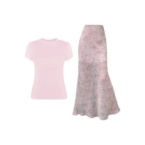 COVER TIME Розовый Женские Комплекты с Юбкой