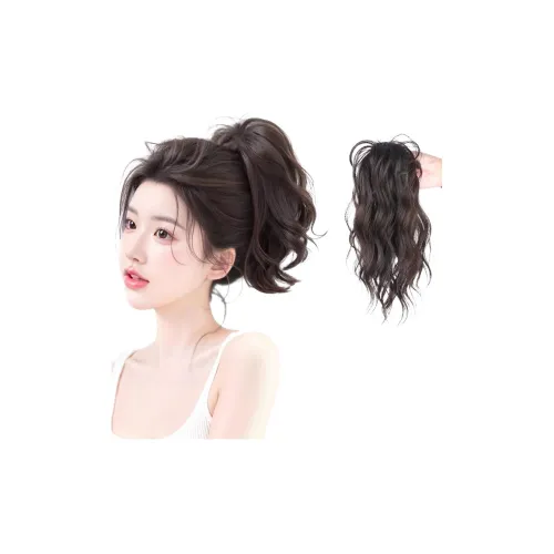 MUYAN Городской CHIC Половина Вверх Стиль FLUFFY Высокий Краниальный Топ Нижняя заколка в Пончо Перука Смешанный Шелк