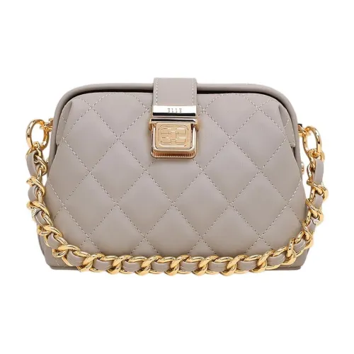 ELLE Ткань Синтетическая кожа Сумка среднего размера Женская Haute Couture Серый Эбеновый Кофе