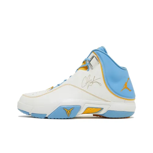 Jordan Melo M4 Винтажные баскетбольные кроссовки Унисекс Белый Синий