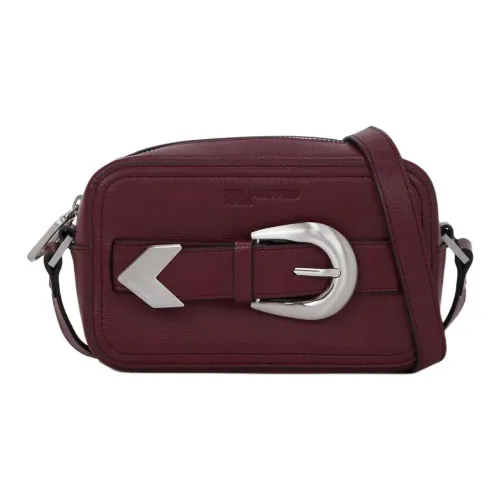 Karl Lagerfeld Полиуретан Плечевая сумка Маленькая Женская Бордовая