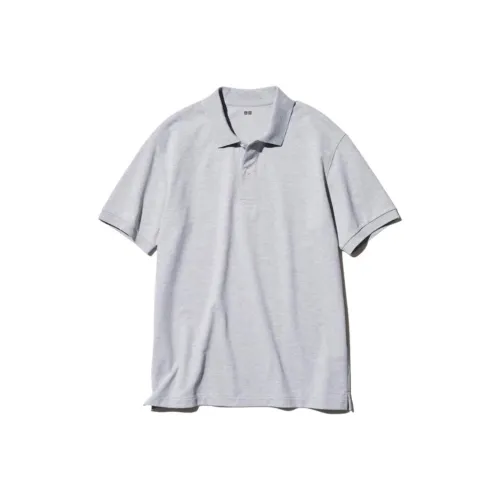 UNIQLO Дымчатый Серый Унисекс Поло