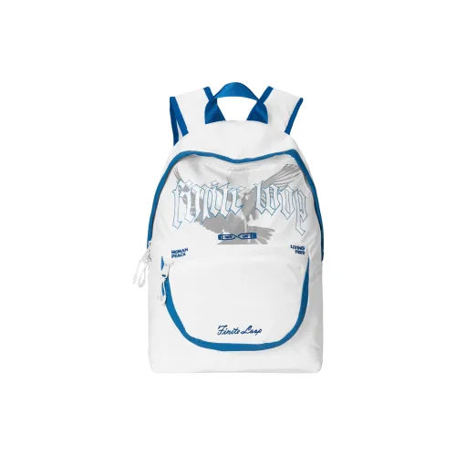 FINITE LOOP Бутылка Экологичный Ткань Рюкзак Стандартный Унисекс Синий Белый