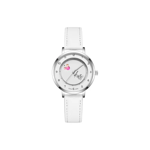 Disney Mickey Series Кварцевый механизм Ремешок Ремешок Часы Женские часы Белый циферблат