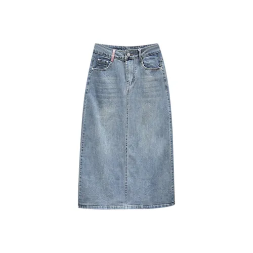 AURORA DIARY Деним Длинная Юбка Женская
