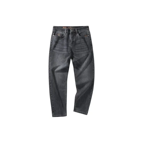 FAIRWHALE Черный Серый 002 Мужские Джинсы