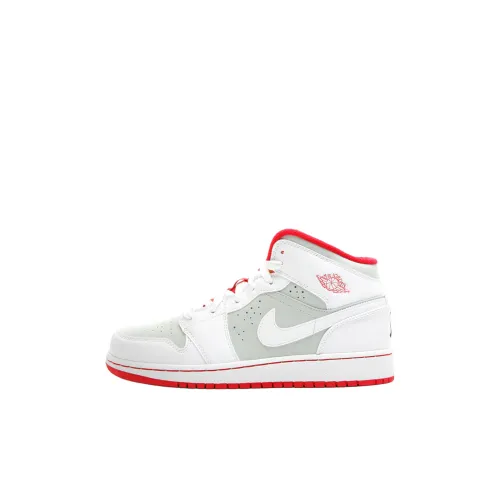 Jordan Air Jordan 1 High Топ Детские Баскетбольные Кроссовки Белый Унисекс