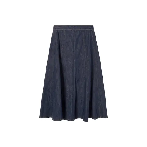 LANCY Сумерки Темно-синий Женские Джинсовые Длинные Юбки