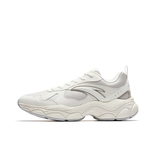 ANTA Износостойкий Дышащий Низкий Топ Повседневная Обувь Мужская Белый Серый