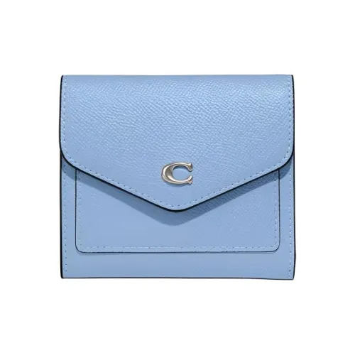 COACH Wyn Коровья кожа Кошелек Маленький Женский Синий