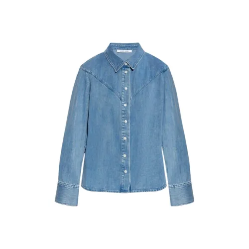 Samsoe Samsoe Blue Women's Shirts Самсо Самсо Синий Женские Рубашки