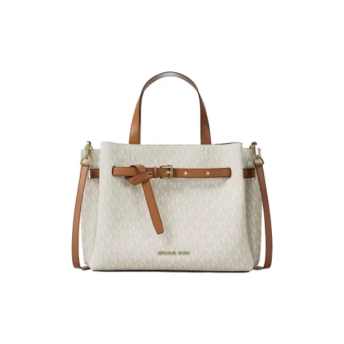 MICHAEL KORS Холст Через плечо Одно плечо Сумка Средний Женский Ванильный Белый Коричневый Жалудь