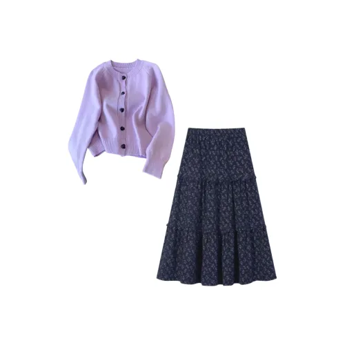 KZOON STUDIO Фиолетовый Женские Комплекты с Юбкой