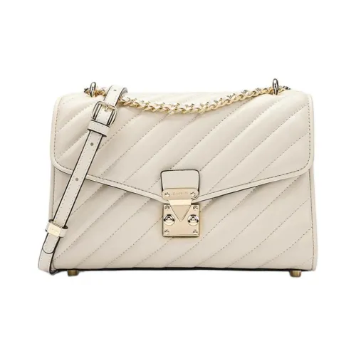 HONGU Овчина Синтетическая кожа Сумка через плечо Маленькая Женская Экрю Черный